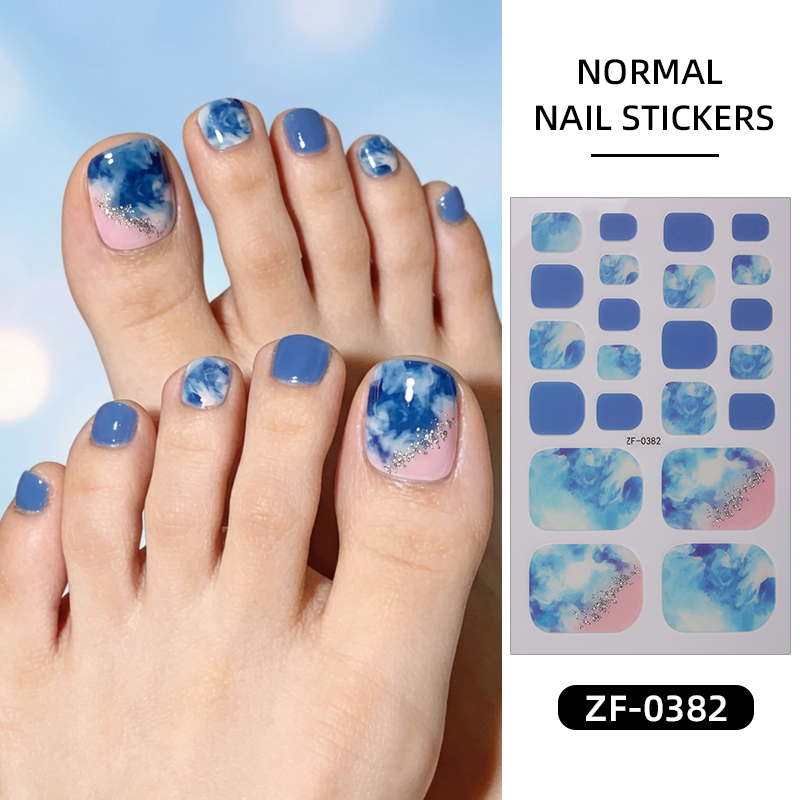 Full Cover Adhesive - 22 наклейки для ногтей на ногах