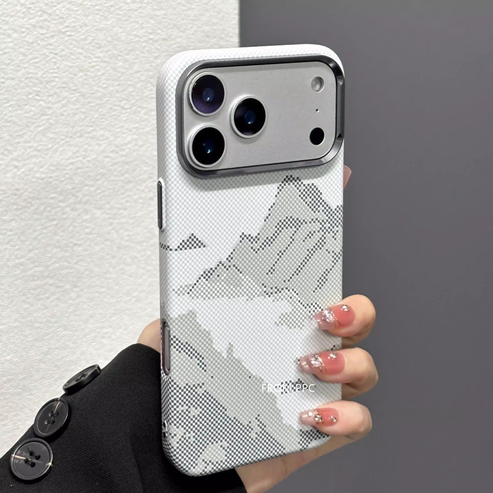 Camera Lens Protector - Магнитный чехол Snow Mountain для iPhone
