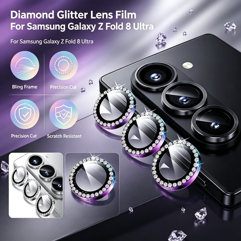 Tempered Glass Screen 9H - 3D-стекло с блестящими стразами 9H для