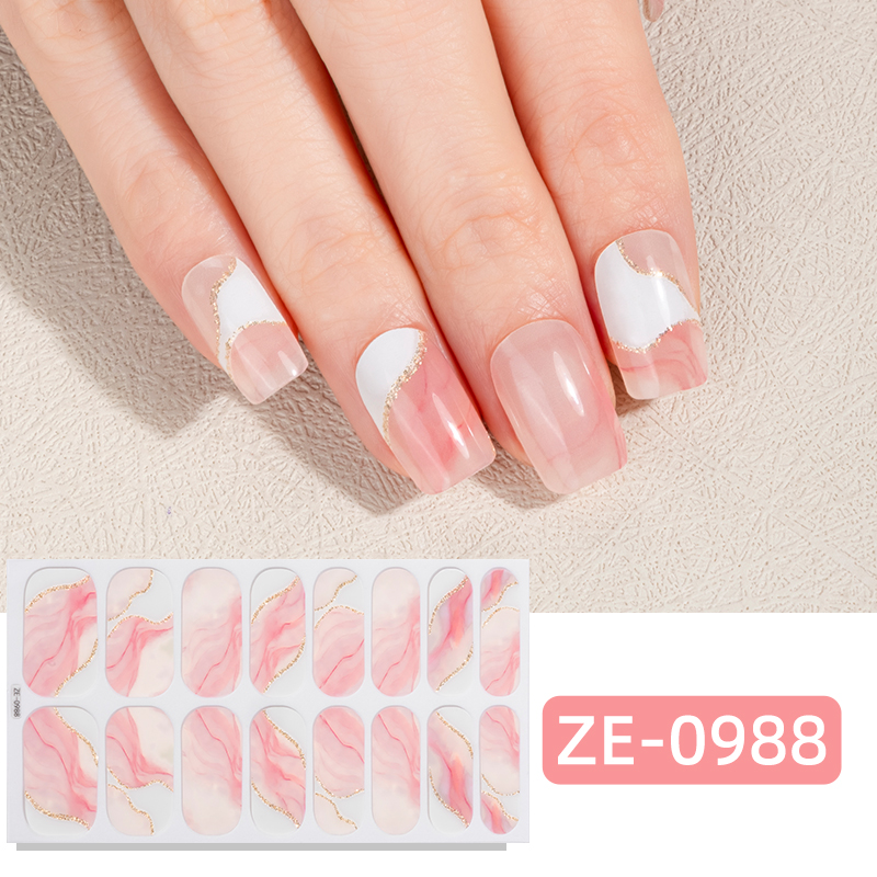16 наклеек для ногтей с градие – обзор и цена Full Cover Adhesive