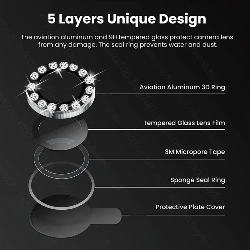 3D-стекло с блестящими стразам – обзор и цена Tempered Glass Screen 9H